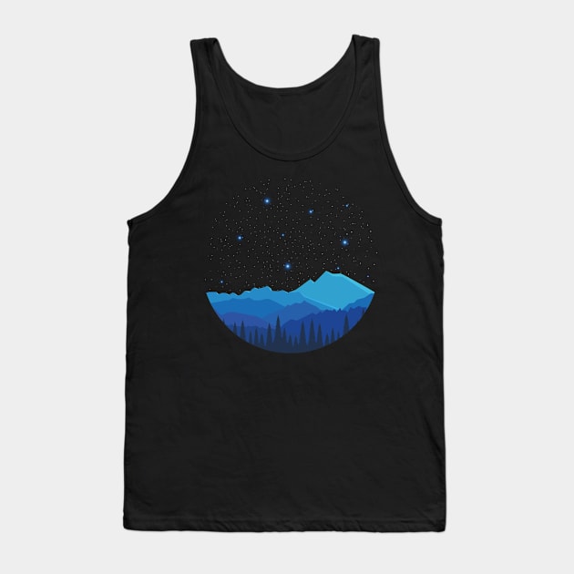 Mountain And The Stars Tank Top by cInox